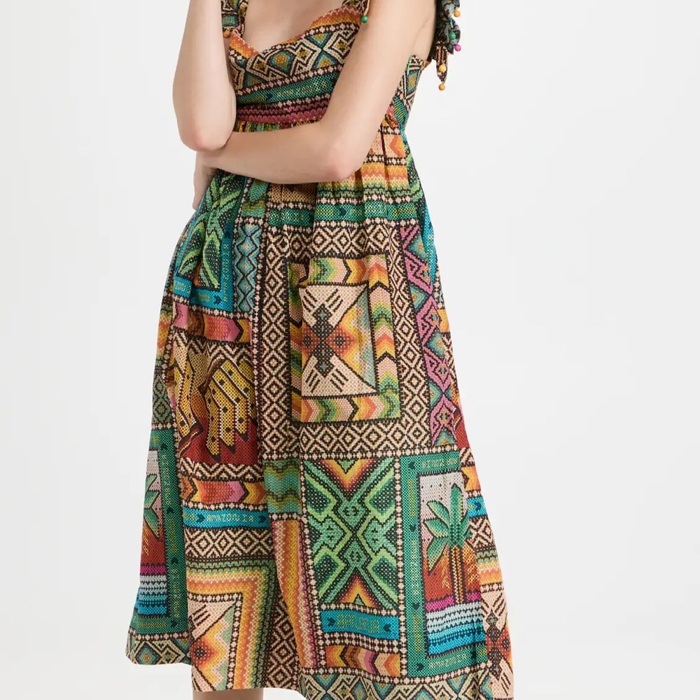 FARM Rio Banana Scarves Midi Dress - Picture 2 of 9